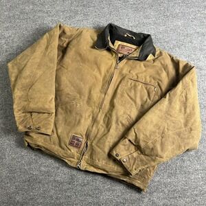 Outback Trading Company Jacket Mens Large Brown Jackhammer Canvas Workwear 2142